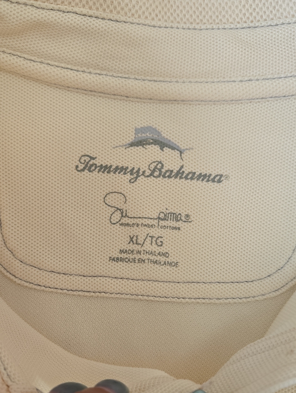 Tommy Bahama Ivory Emfielder Polo Shirt XL Mens Supima Cotton Coastal Golf Resor - Picture 5 of 6